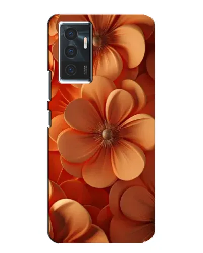 Чехол для Vivo V23e с картинкой «Оранжевый макро цветок»
