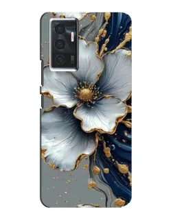 Чехол для Vivo V23e с картинкой «Белый цветок и золотой флюид» Чехол для Vivo V23e с картинкой «Белый цветок и золотой флюид»