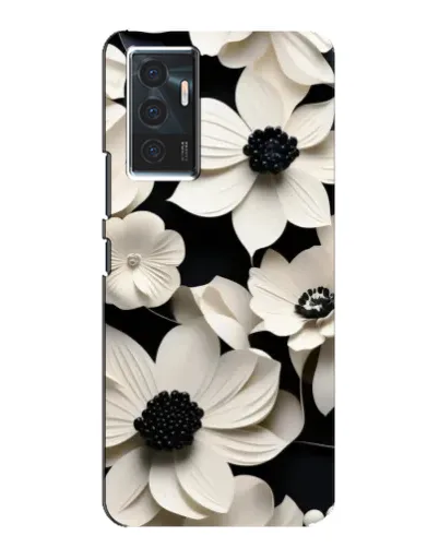 Чехол для Vivo V23e с картинкой «Объемные белые цветы»