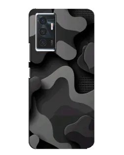 Чехол для Vivo V23e с картинкой «Темный абстрактный камуфляж»