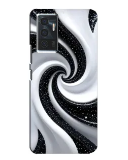 Чехол для Vivo V23e с картинкой «Черно-белая спираль»