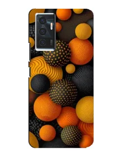 Чехол для Vivo V23e с картинкой «Объемные оранжевые сферы»
