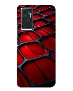 Чехол для Vivo V23e с картинкой «Красная глянцевая сетка»