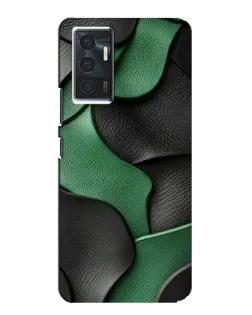Чехол для Vivo V23e с картинкой «Зеленые кожаные волны»