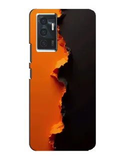 Чехол для Vivo V23e с картинкой «Оранжевый разлом»