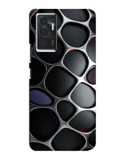 Чехол для Vivo V23e с картинкой «Объемная темная решетка»