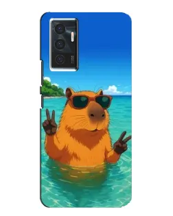 Чехол для Vivo V23e с картинкой «Морская капибара»