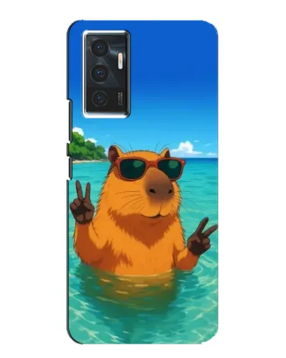 Чехол для Vivo V23e с картинкой «Морская капибара»