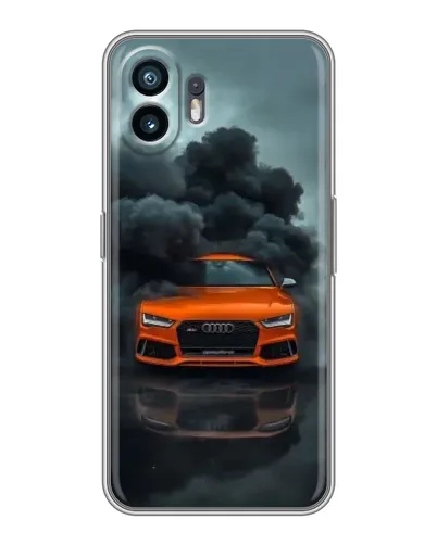 Чехол для Vivo V60e с картинкой «Audi в облаках дыма»