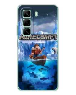 Чехол для Vivo Y400 с картинкой «Minecraft ледяной мир»
