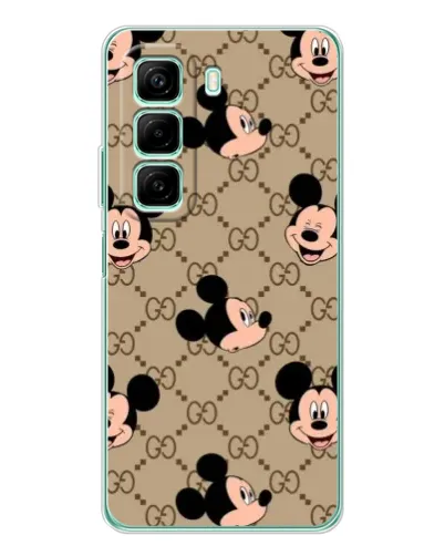 Чехол для Vivo Y400 с картинкой «Брендовый паттерн Микки»
