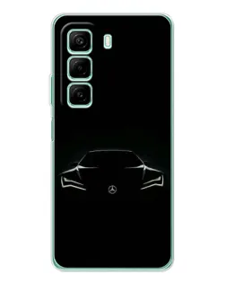 Чехол для Vivo Y400 с картинкой «Mercedes — силуэт авто»