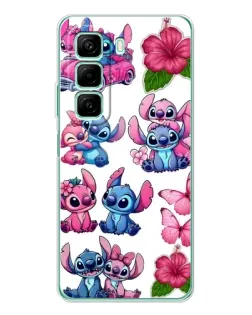 Чехол для Vivo Y400 с картинкой «Стикеры Stitch и Angel»