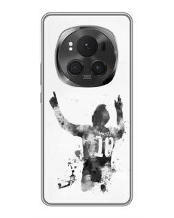 Чехол для Vivo X200 PRO с картинкой «Черно-белый силуэт Месси»
