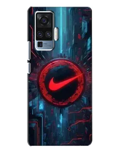 Чехол для Vivo X50 Pro с картинкой «Техногенный стиль Nike»