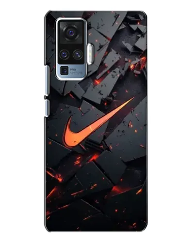 Чехол для Vivo X50 Pro с картинкой «Nike — эффект разломов»