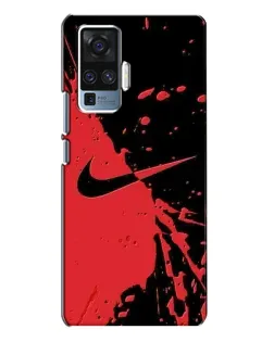 Чехол для Vivo X50 Pro с картинкой «Красные брызги Nike»