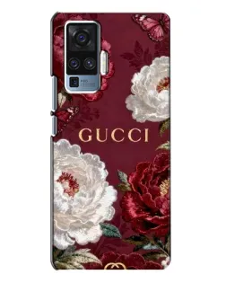 Чехол для Vivo X50 Pro с картинкой «Gucci — бордовые розы»