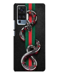 Чехол для Vivo X50 Pro с картинкой «Gucci — змея на полосе»