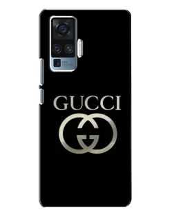 Чехол для Vivo X50 Pro с картинкой «Gucci — золото на черном»