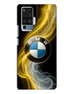 Чехол для Vivo X50 Pro с картинкой «Золотистый дым BMW»