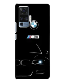Чехол для Vivo X50 Pro с картинкой «Минималистичный принт BMW M3»
