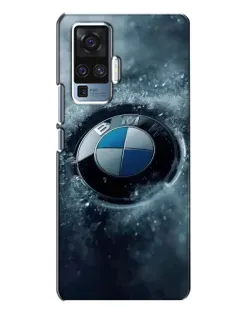 Чехол для Vivo X50 Pro с картинкой «Логотип BMW — лед»