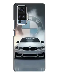 Чехол для Vivo X50 Pro с картинкой «BMW в белом дыму»
