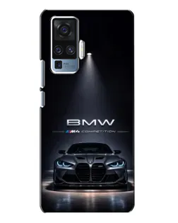 Чехол для Vivo X50 Pro с картинкой «BMW сквозь ночной город»