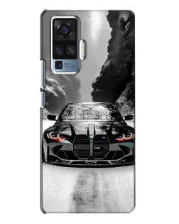 Чехол для Vivo X50 Pro с картинкой «BMW — акварельный дрифт»