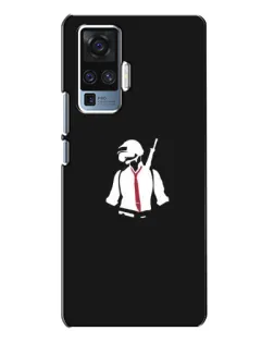 Чехол для Vivo X50 Pro с картинкой «PUBG — силуэт воина»