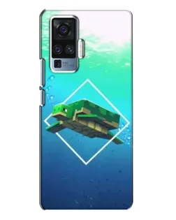 Чехол для Vivo X50 Pro с картинкой «Черепаха Minecraft»