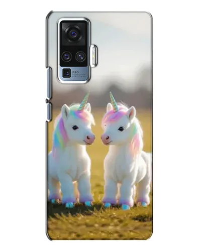 Чехол для Vivo X50 Pro с картинкой «Пара единорогов» Чехол для Vivo X50 Pro с картинкой «Пара единорогов»