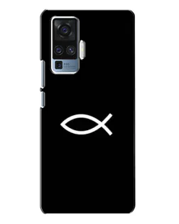 Чехол для Vivo X50 Pro с картинкой «Символ рыбы Jesus»
