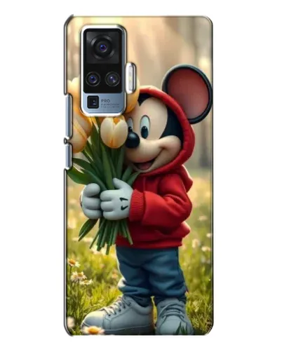 Чехол для Vivo X50 Pro с картинкой «Микки с тюльпанами» Чехол для Vivo X50 Pro с картинкой «Микки с тюльпанами»