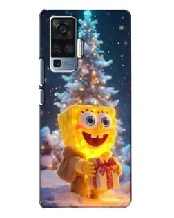 Чехол для Vivo X50 Pro с картинкой «Рождественский Спанч Боб»