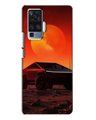 Чехол для Vivo X50 Pro с картинкой «Cybertruck на Марсе»