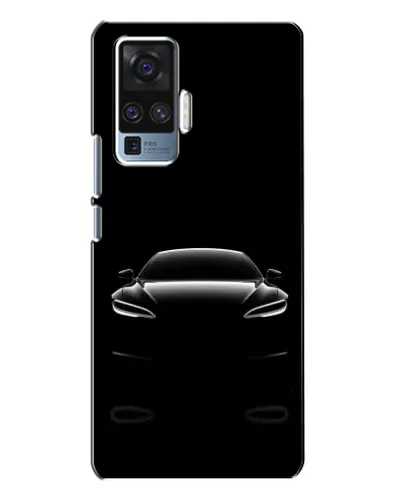 Чехол для Vivo X50 Pro с картинкой «Силуэт Tesla Night»