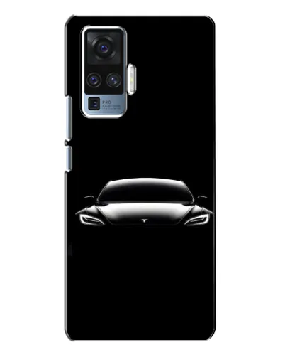 Чехол для Vivo X50 Pro с картинкой «Фары Tesla Night»