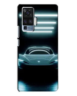Чехол для Vivo X50 Pro с картинкой «Tesla в неоне»
