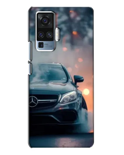 Чехол для Vivo X50 Pro с картинкой «Mercedes — ночной город»