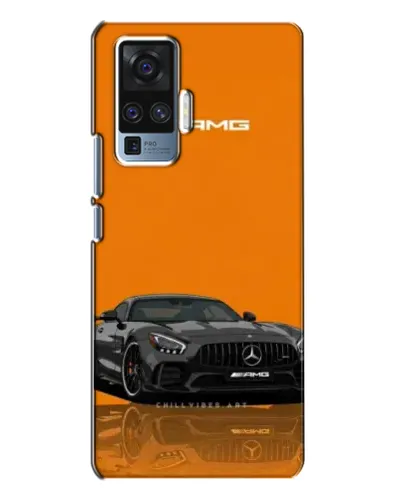 Чехол для Vivo X50 Pro с картинкой «Оранжевый Mercedes AMG»
