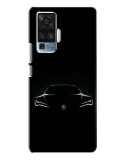 Чохол для Vivo X50 Pro з картинкою «Mercedes — силует авто»