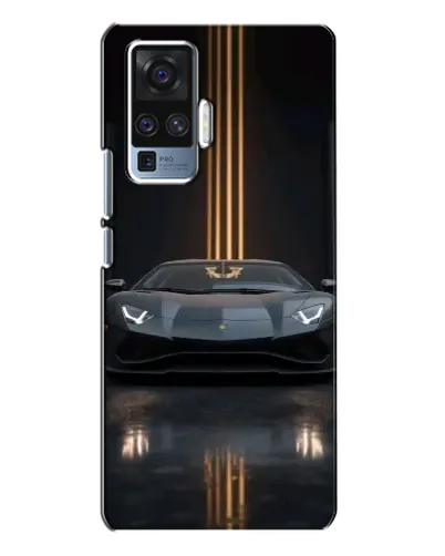 Чехол для Vivo X50 Pro с картинкой «Lamborghini золотые линии»