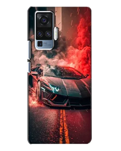 Чехол для Vivo X50 Pro с картинкой «Lamborghini красный дым»