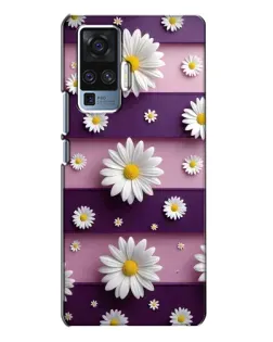 Чехол для Vivo X50 Pro с картинкой «Ромашки на фиолетовом»