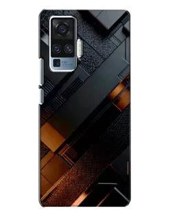 Чехол для Vivo X50 Pro с картинкой «Черные геометрические блоки»