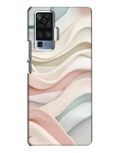 Чехол для Vivo X50 Pro с картинкой «Пастельные нежные волны»