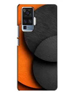Чехол для Vivo X50 Pro с картинкой «Геометрия оранжевых кругов»