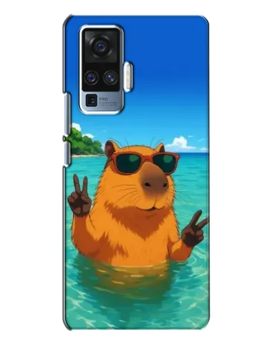 Чехол для Vivo X50 Pro с картинкой «Морская капибара» Чехол для Vivo X50 Pro с картинкой «Морская капибара»